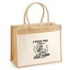 Sac Cabas Jute avec Poche J’peux pas je suis Sage-femme J'peux pas minimaliste | Toile de Jute et Coton 21 L Fond Plat Anses 65 cm