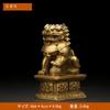 Lion and Guardian Dog Statues and Female Bronze Feng Shui Interior Business Protection Against Evil Amulet Set of 2 Improves Brings Good Gambling and