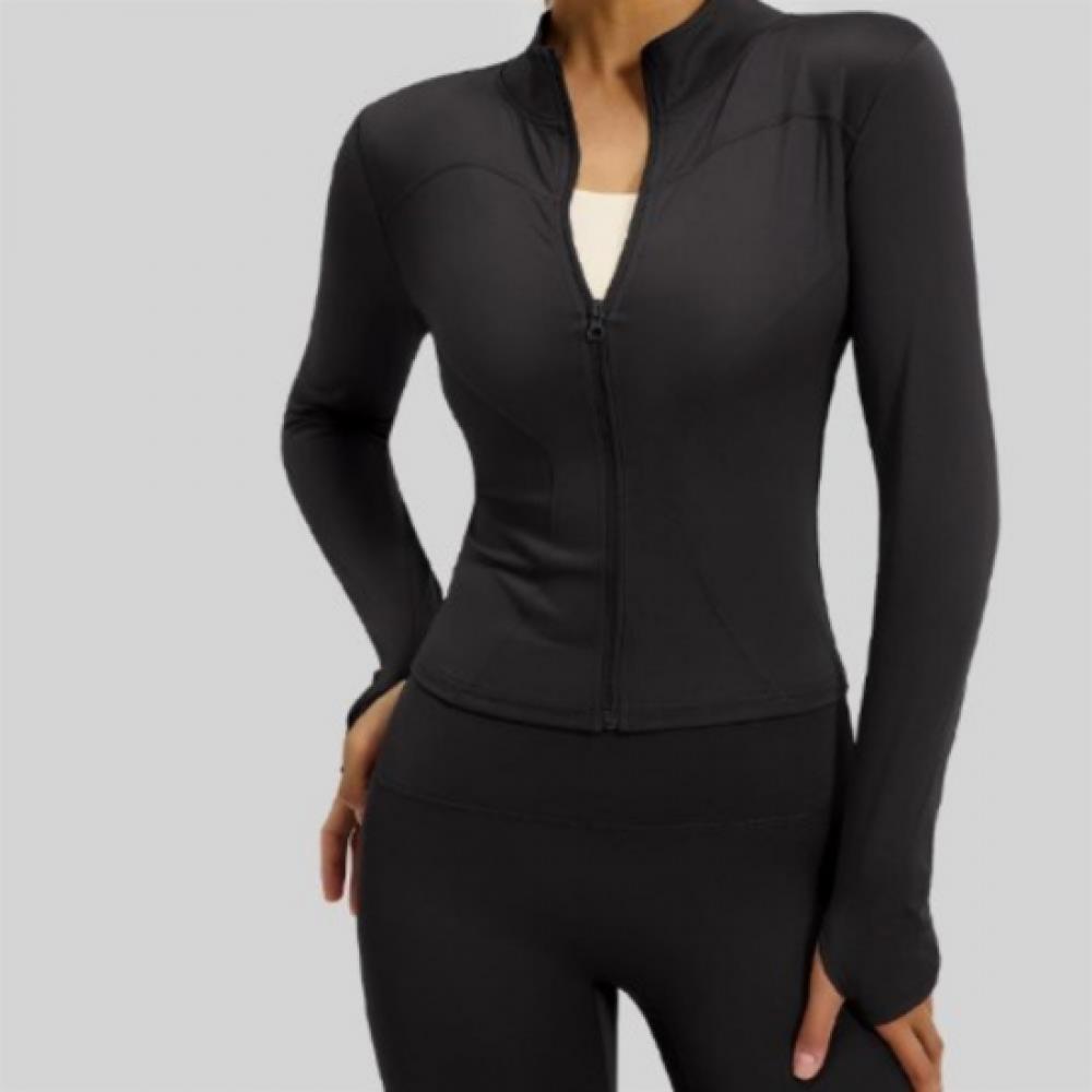 New Arrivals Open Run Women Slim Fit High Neck Training Zip Up Sporty Design