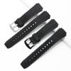Silikon-Gummi Sport-Uhrenarmband für Casio 5119 Edifice EF-552 Armband EF-552D-1A Herrenarmband Edelstahl-Schnalle Schwarz 20mm