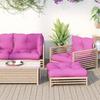 VidaXL Pallet Cushions 3 Pcs Pink Oxford Fabric 360876