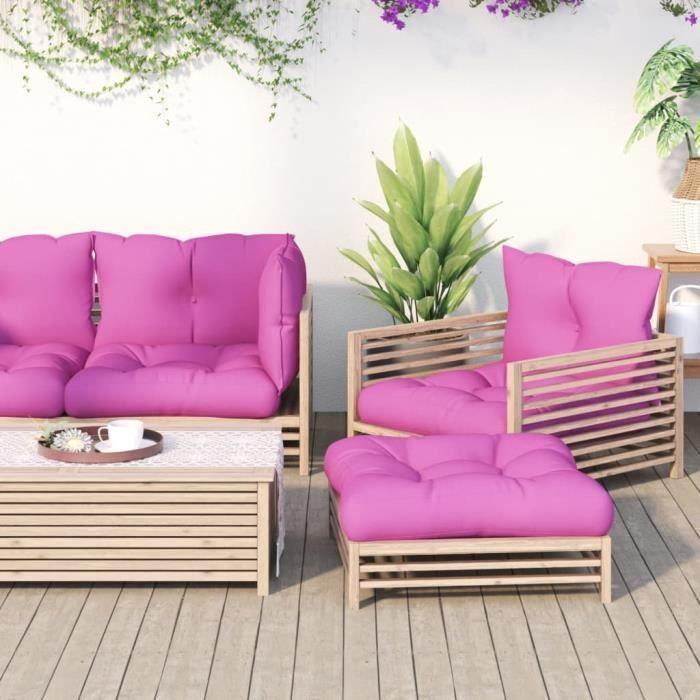 VidaXL Coussins de palette 3 pcs rose tissu Oxford 360876