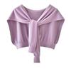 Korean Cashmere Wool Knit Women Fake Collar Shawl Summer Air Conditioned Shoulder Protect Cervical Spine Thicken Warm Scarf Q36