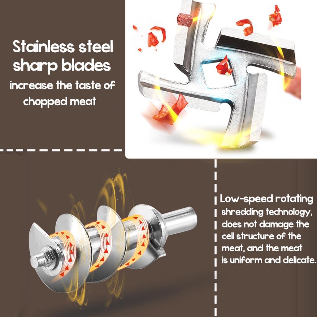 Stainless Steel Electric Meat Grinders Powerful Electric Grinder Sausage Stuffer Meat Mincer 3200W Home Kitchen Food Processor