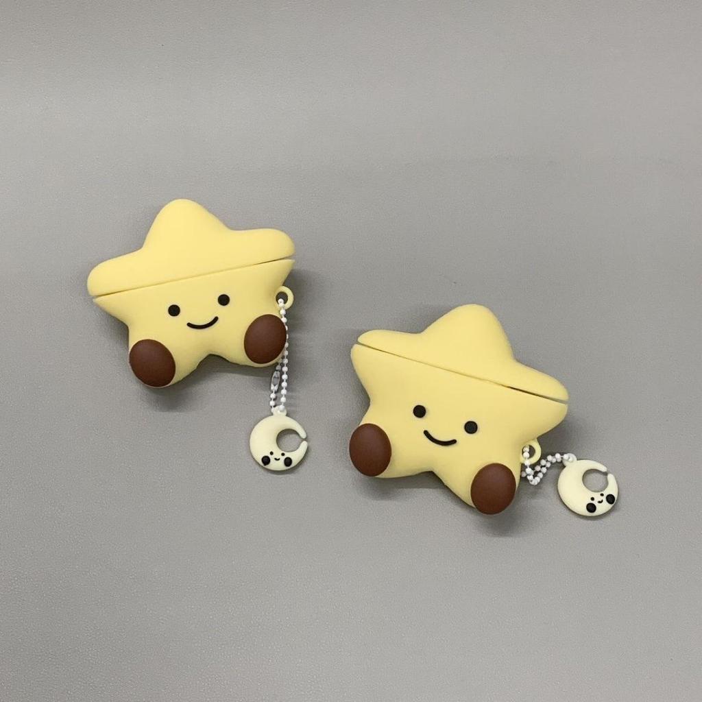 Kreslený Měsíc a Hvězdy Silikonové Pouzdro pro Apple AirPods Pro 3