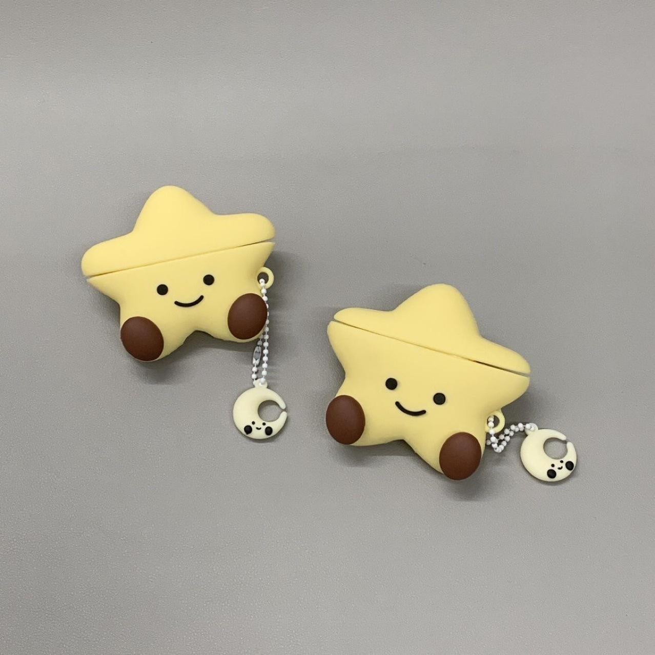

Cartoon Moon & Stars Silicone Case for Apple AirPods Pro 3 Pro/Pro 2 Compatible