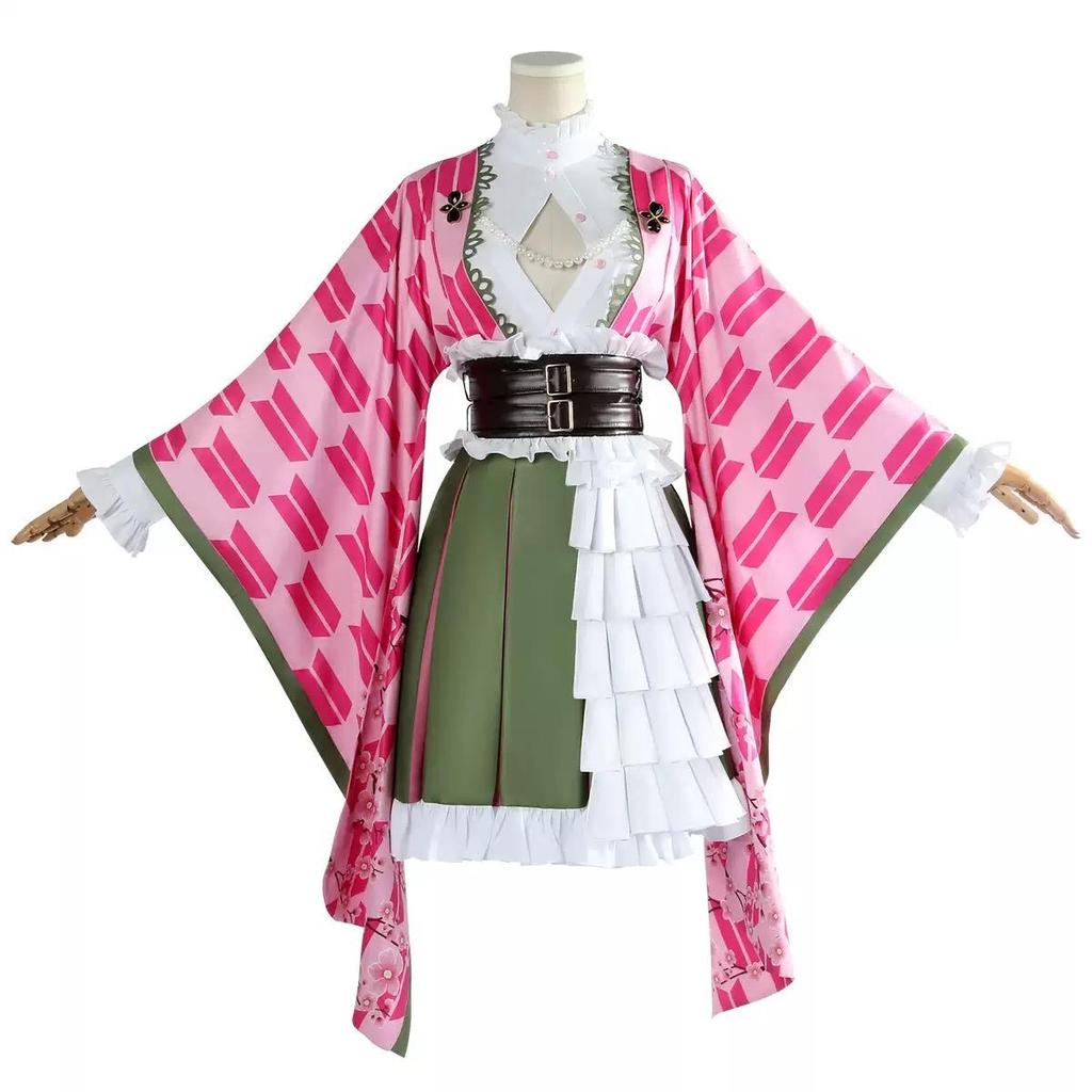 Demon Slayer Mitsuri Kanroji Cosplay Kostüm, Anime-Charakter-Outfit