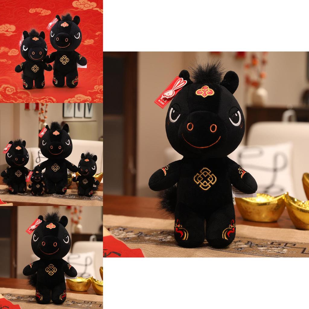 Traditional Year Of The Horse Plush Toy With Ultra Soft Short Pile For Celebrations And Gifts