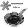 3pcs/6pcs Protectors Gray Print Divider Pads Pan Bottom Heat Insulation Protect Cookware Surfaces Pan Pad Scratching Separate