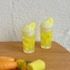 1/12 Puppenhaus Mini Ananas Smoothie Getränkebecher Modell Puppenhaus Mikro Szene Getränke Dekoration Schmuckstück Kinder Rollenspiel Spielzeug