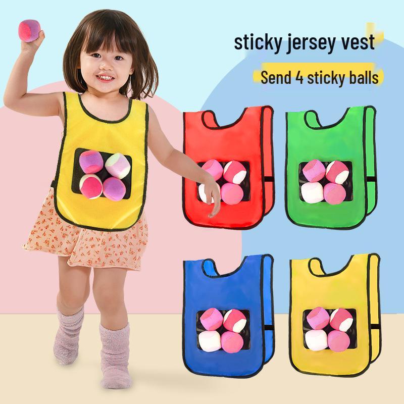 Free Shipping: Kids Sticky Ball Vest for Outdoor Games - Parent-Child Fun Toy