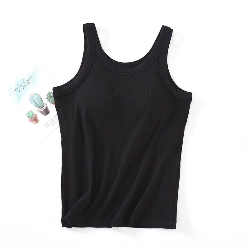 Damenweste mit Brustpolsterung, breiten Trägern und Hosenträgern, integriertem BH, langem Oberteil, rutschfestem Design