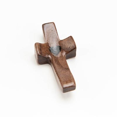 Wooden Crucifix Comfort Holding Cross Pocket Small Size Handheld Christian Prayer Cross Stress Relief Encouragement Gift
