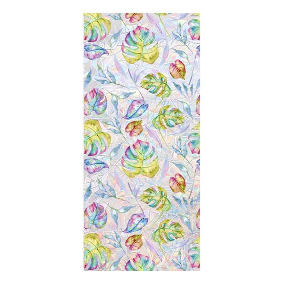Window Privacy Film Wildflower Decorative Static Cling Vintage Floral Butterfly Window Stickers Non-adhesive Easy Care Decals for Home Kitchen Living