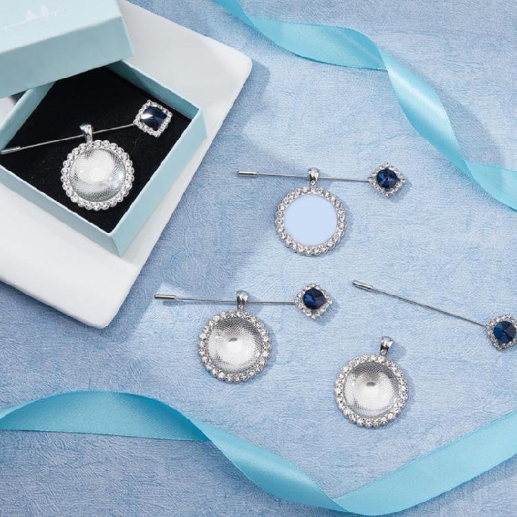 Fashionable Cubic Zirconia Chest Pin Neutral Aesthetic Brooch Corsage Pin Sturdy Clasp Detail For Dresses Coats