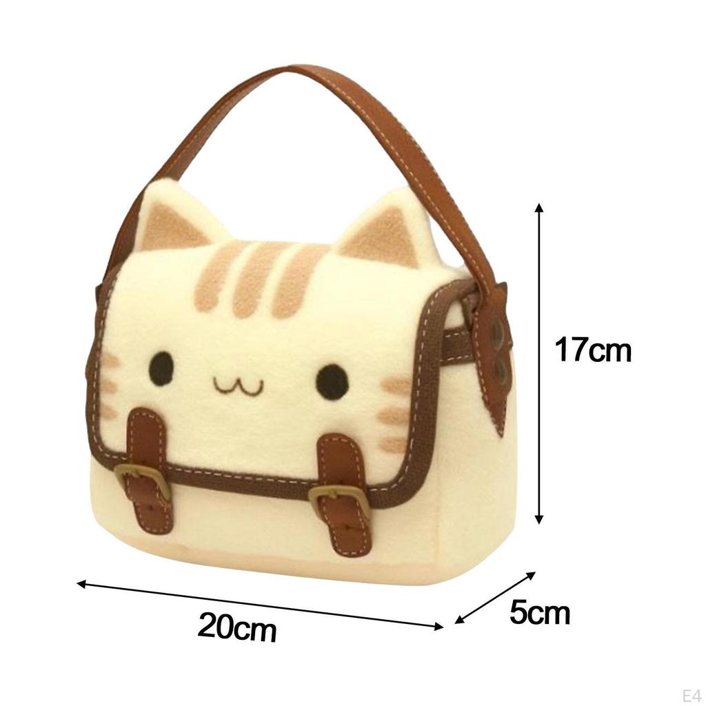 Katzen-Plüschtasche für Geburtstage Geldbörse Stofftier Umhängetasche