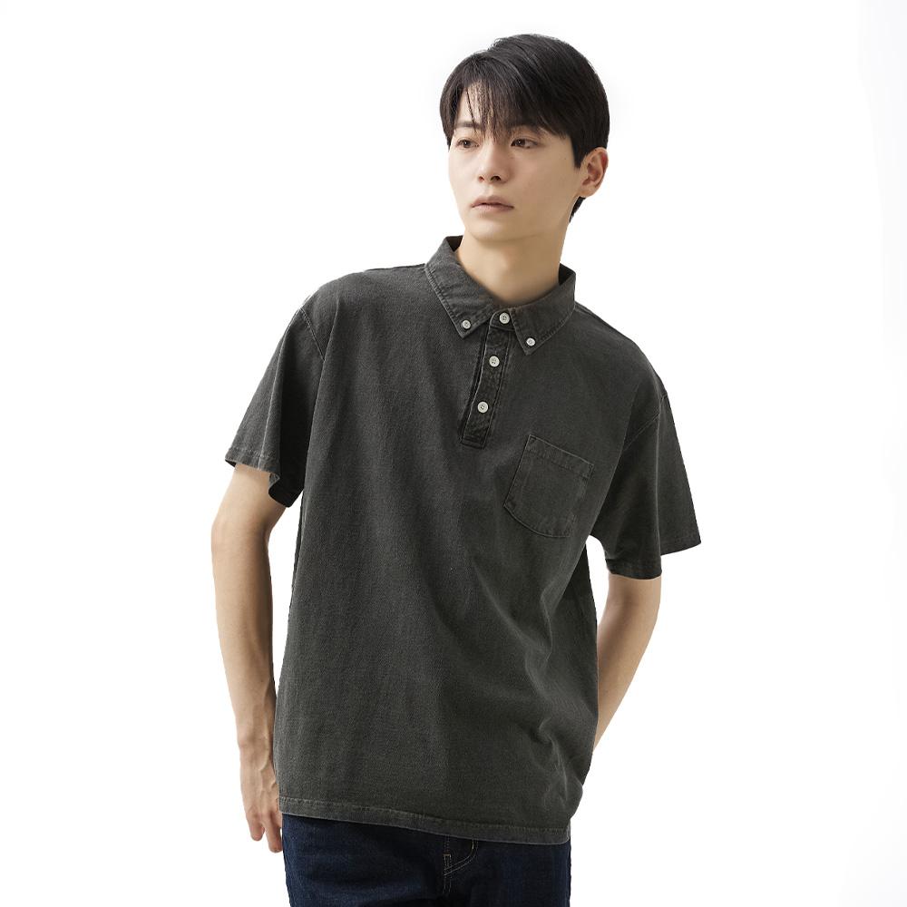T-shirt a maniche corte Guson Polo - Nero Pigmentato