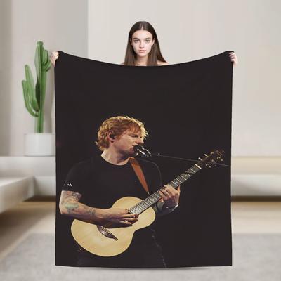 Ed Sheeran Flannel Blanket  Soft Throw Blanket for Bedroom Travel Street Trend Bedspread Sofa Bed Cover
