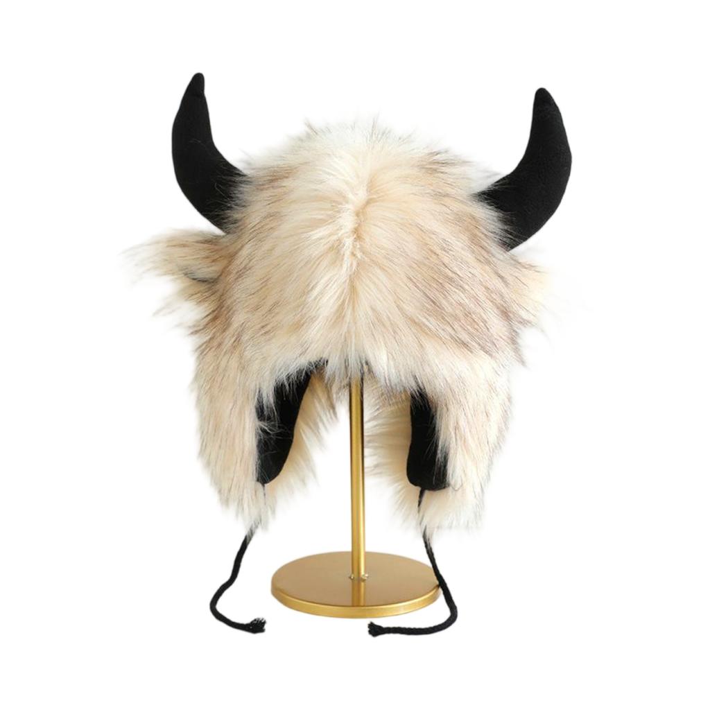 Ladies' Funny Cow Head Plush Lei Feng Hat, Warm, Windproof, And Cold Proof Cycling Hat