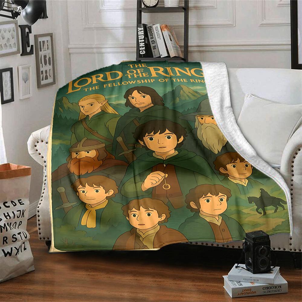 1pc Lord of the Rings Fellowship of the Ring Flannel Blanket - Soft Warm Throw for Home, Office, TravelL1364