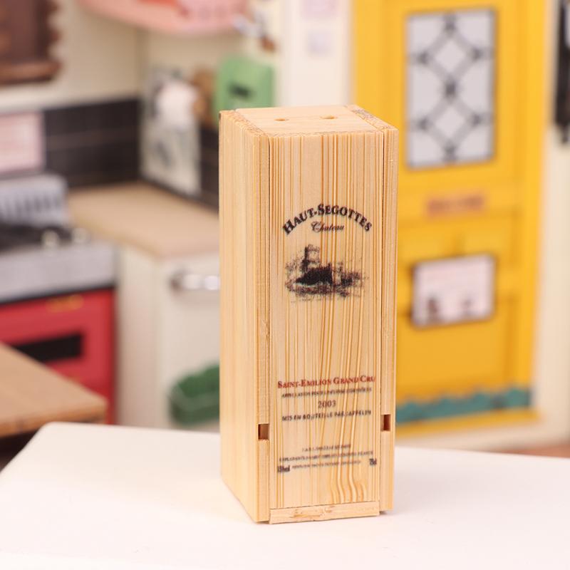 1 Set Oyuncak Bebek Evi Minyatür Simülasyon Kırmızı Şarap Kutusu Modeli Yemek Aksesuarları Oyuncak Bebek Evi Dekorasyonu İçin Çocuklar İçin Taklit Oyun Oyuncakları