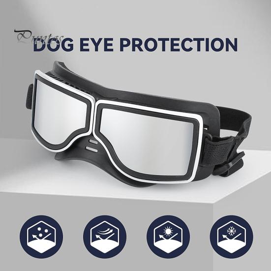 

Солнцезащитные очки для собак мелких пород, ветрозащитные, анти-УФ-очки, уличная защита глаз, небьющиеся линзы, очки для домашних животных с регулируемым ремешком для собак чёрный