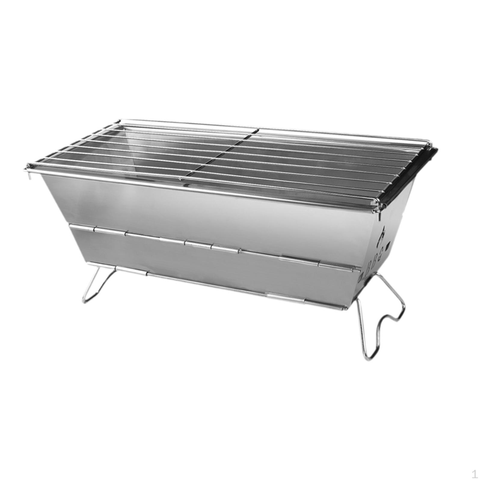 

Barbecue Grill Charcoal with Storage Bag Tool Portable Foldable Rack for Picnic