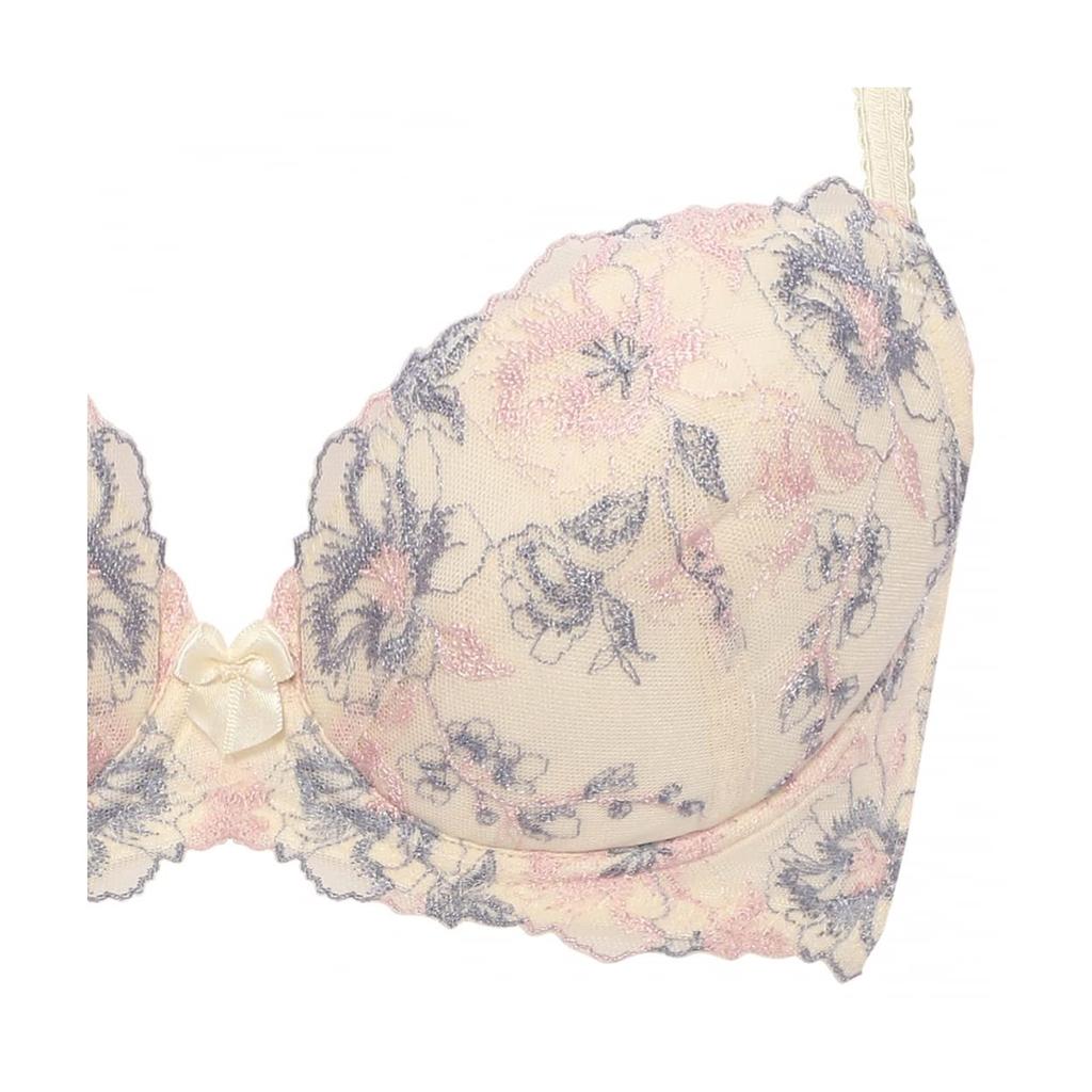 Triumph Beautiful Breast Soft Classy Petals Bra Panty Set Elegant Soft E75 M015 [WEB Exclusive] Bra, & (10215227), Wired, Padded, Design, Material,