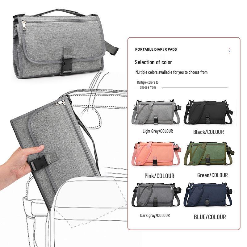 Foldable Waterproof Mummy Bag with Washable Summer Changing Pad