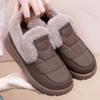 Fashion 2025 Winter New Women Cotton Shoes Fashion Plush Thicken Comfortable Slip On Snow Boots Outdoor Non Slip Flat Casual Warm Shoes