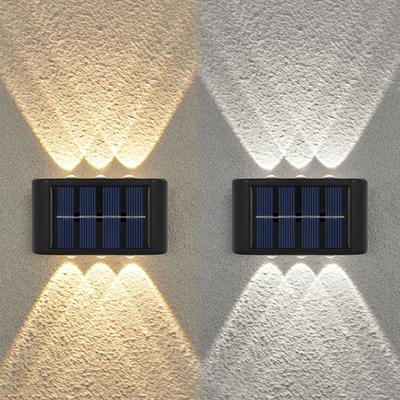 6LED Solar Lights, Outdoor Atmosphere Wall Lamp,Up And Down Light Control for Garden Yard Street Balcony Terrace Camping Decor
