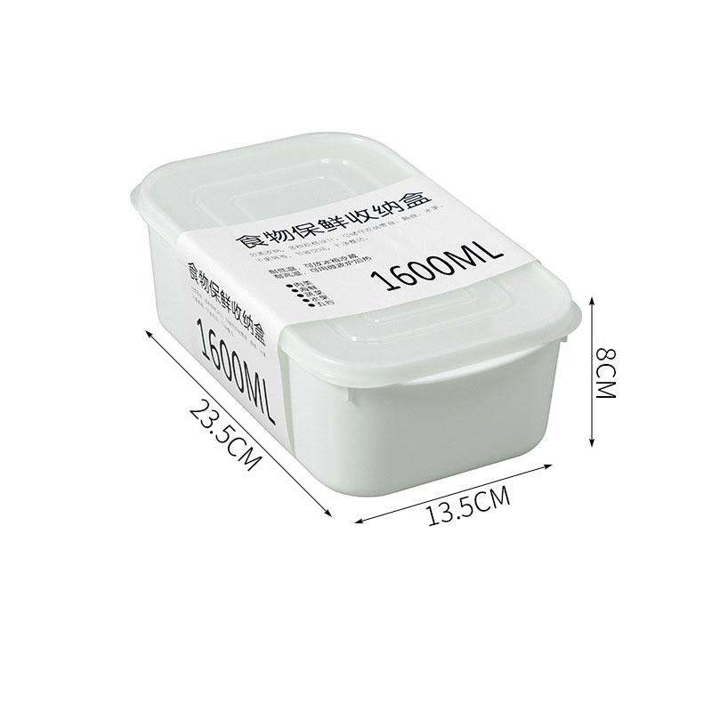 Kitchen Storage Box Refrigerator Food Storage Box White Containers Fresh Box Containers Kitchen Storage Food Sealed Box Kitchen Organizer