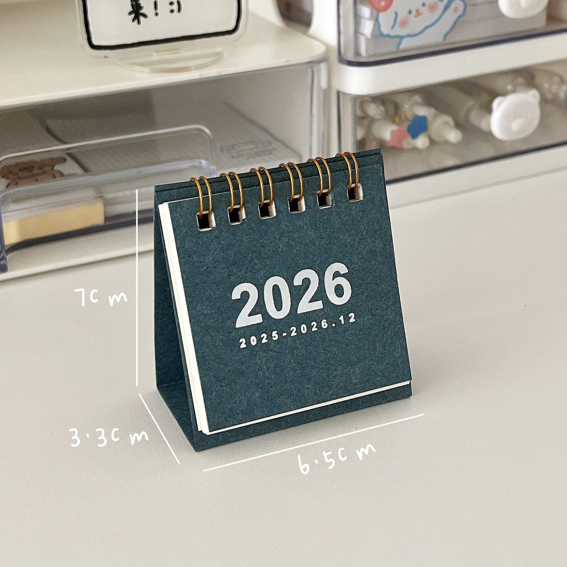 

2026 Mini Desktop Calendar - Spiral-Bound Office Decor with Creative Designs, Perfect for Scheduling & Workspace Organization