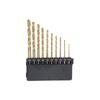 Takagi EARTH MAN Titanium Coated Metalworking Drill Bits, Hex Shank, 10-Piece Set