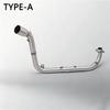 Motorcycle Exhaust Header Link Pipe Slip-On Black / Silvery Muffler Pipe For Honda MSX Grom 125 2013-2024  MSX125 Grom125 Escape