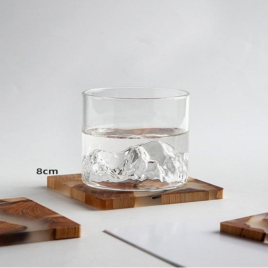 Seturi de suporturi din lemn 5 piese| Coasters handmade | Lemn tare | Coasters din rășină din lemn |Rustice din lemn rustic | Set de subțire din lemn cu suport | Idei de cadouri