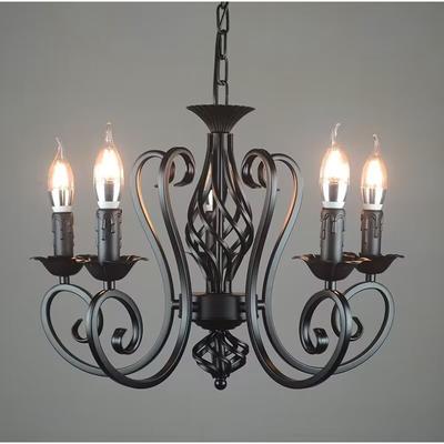 Vintage kovaný lustr Svíčka Závěsná lampa LED Domácí svítidla Moderní Iron Luster Promotiom