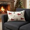 Modern Living Room Pillow Protectors Christmas Cottage Cushion Cover, Red Snowy House Pillowcase, Decorative Festive Covers Throw Case for Sofa Couch