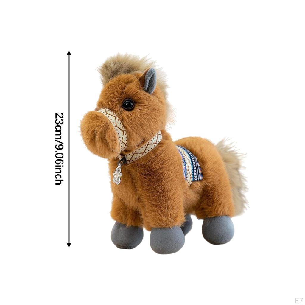 Horse Cuddly Toy Rag Doll Collectible Made of Durable . A Special Keepsake for Children's Rooms,