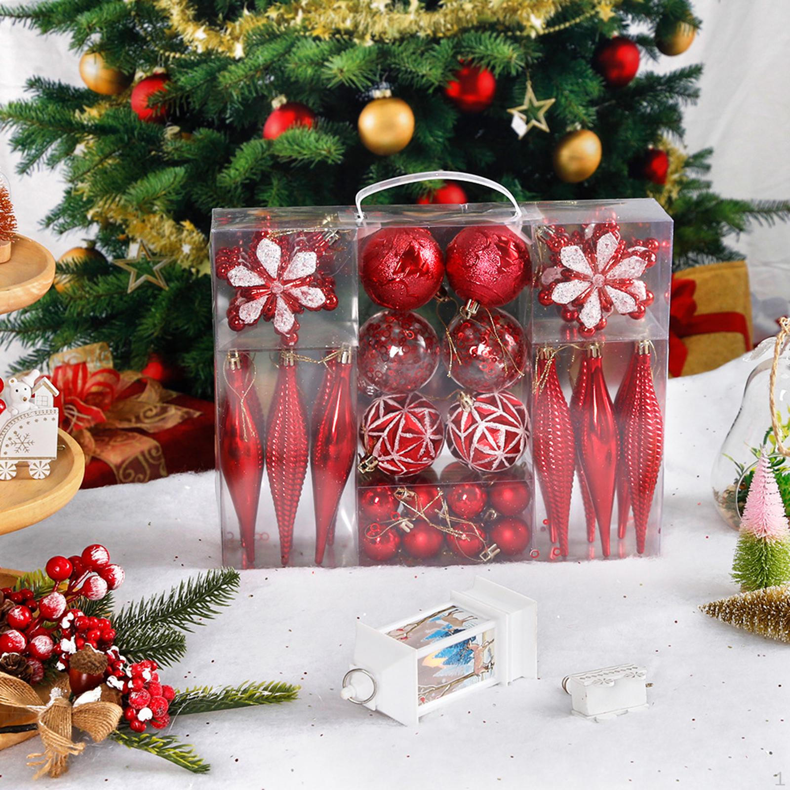 

40 штук Рождественские стеклянные шары Рождественские декоративные безделушки елочные шары украшения для