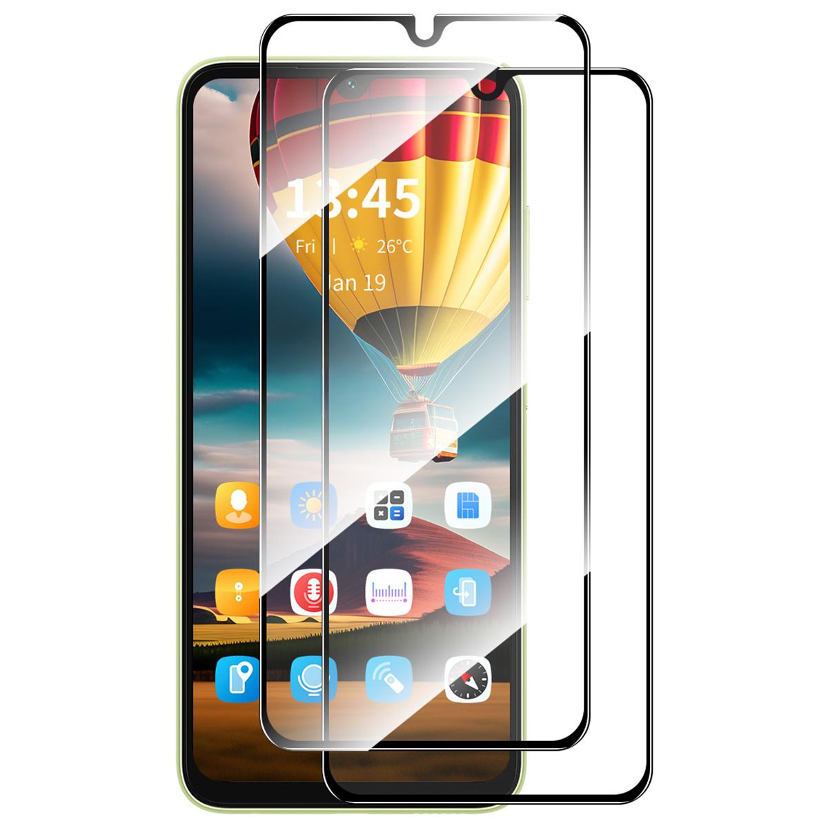 

ENKAY HAT PRINCE 2Pcs For Samsung Galaxy A06 4G/A06 5G Screen Protector 0.26mm 2.5D High Aluminium-Silicon Glass Film Type A