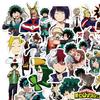 50Pcs Decals Anime My Hero Academia Printing Luggage Decoration Waterproof Cartoon Removable DIY Stickers for Laptop