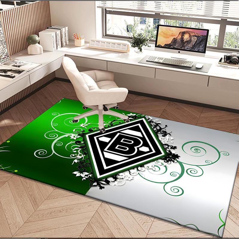 1PC rug Green And Silver Abstract Carpet, Chair Rug,Area Rug for Office Bedroom living rooms bedroom, Doormat decor Christmas fan gifts