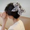 Internet Celebrity Taking Photo Braids Hair Claw with Cashew Flower Bowknot Hair Catch for Teens Braids Side Braids