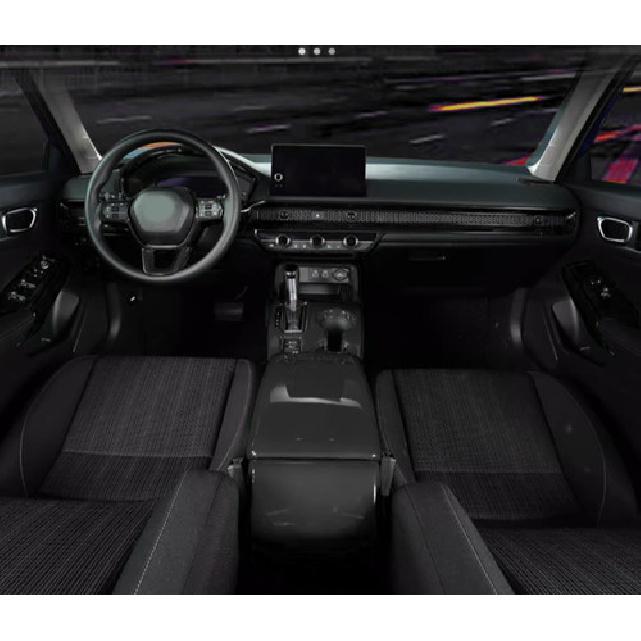 Steering Wheel Border Panel Cover Trim For Honda Civic 11th -23 Bright Black