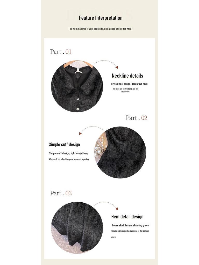 Plus Size Women's Slimming Knit Dress for Autumn/Winter - Versatile Long Sleeve Skirt (130-300 Jin)