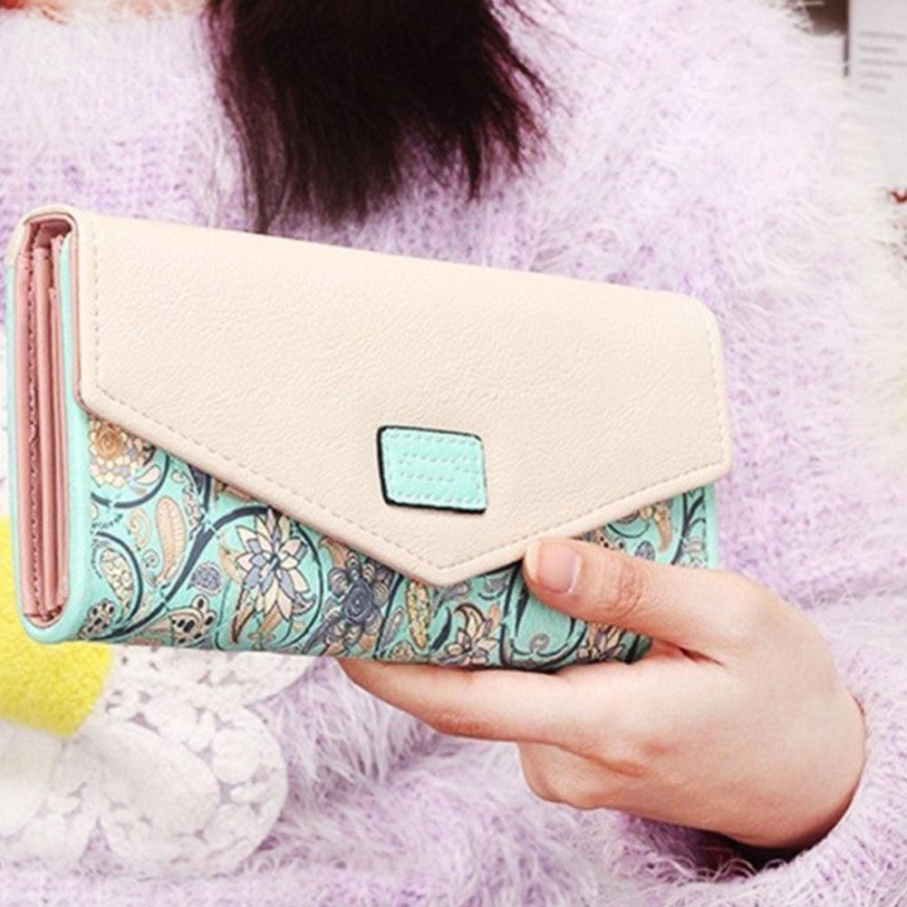EELa Leaf Floral Abstract Women Long Wallet,Zipper Clutch Purse Bag PU wristlet EELa Leaf Floral Abstract Women Long Wallet,Zipper Clutch Purse Bag PU wristlet