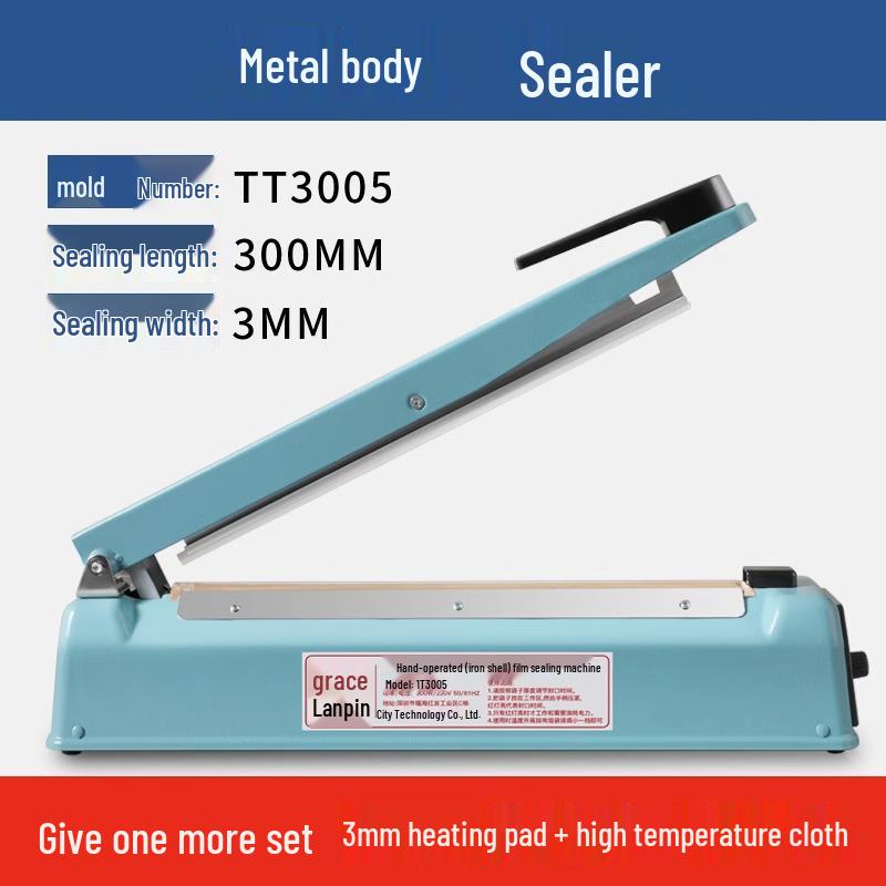 Compact Manual Heat Sealer for Mooncake, Tea, Kraft Paper, and Flat Plastic Bags
