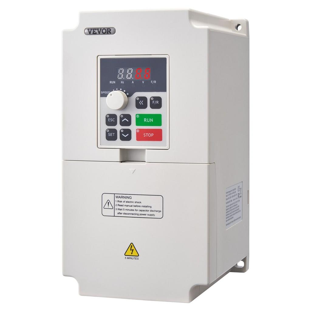 VFD 5HP 4KW 18A 1 or 3 Phase AC 220V Input to 3 Phase AC 0~220V Output