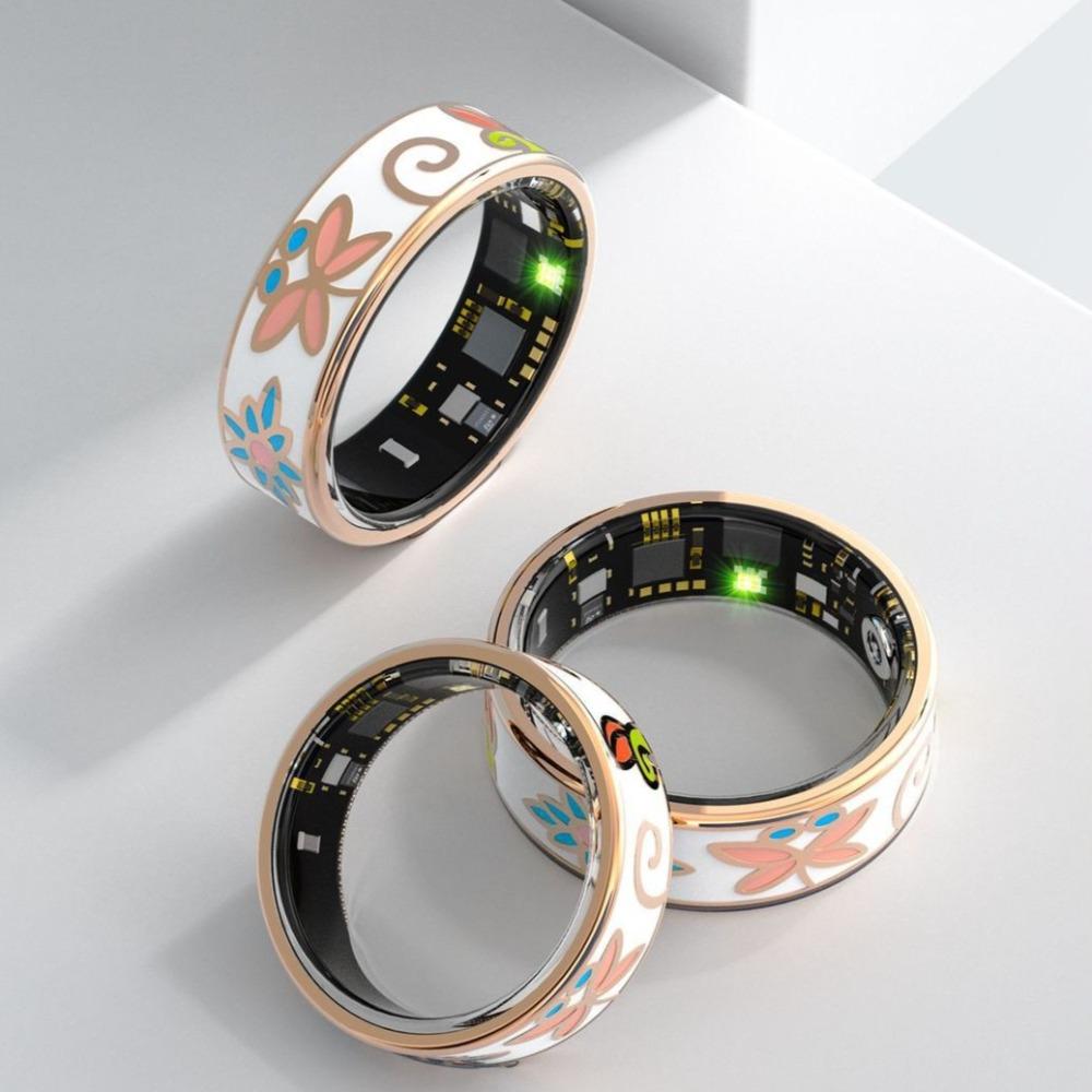 R18 Smart Ring Enamel Color Heart Rate Blood Pressure Oxygen Sleep Monitoring SmartHealth Women's Ring
